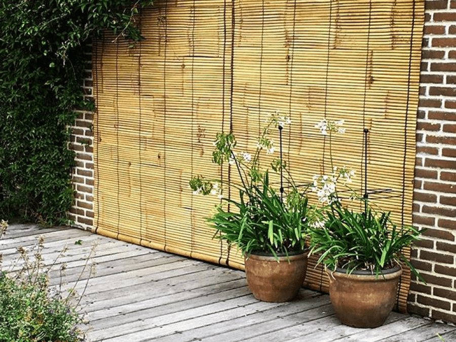 Persiana de bambú Persianas Enrollables Exteriores, Cortina